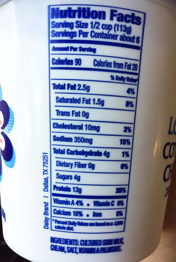 nutrition labels macro tracking