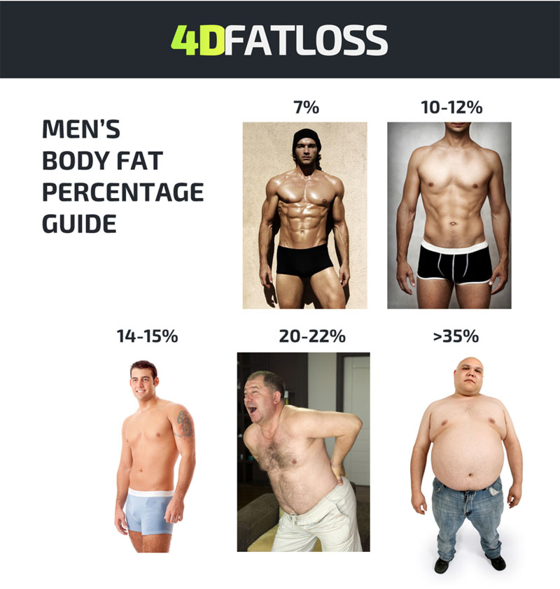 4d fat loss body fat % chart